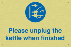 Please unplug the kettle when finished